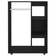 Vidaxl Wardrobe Black 80x40x110 Cm Engineered Wood