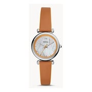 Fossil Carlie Mini Brown Leather Analog Watch For Women ES4835 Fossil Carlie Mini Brown Leather Analog Watch For Women ES4835