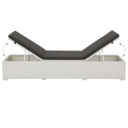 Vidaxl Sun Lounger With Cushion Poly Rattan White Vidaxl Sun Lounger With Cushion Poly Rattan White