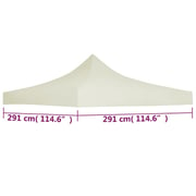 vidaXL Party Tent Roof 3x3 m Cream