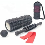 ULTIMAX Foam Roller Set of 5 Pieces with Lightweight Muscle Roller Stick and 1 Massage Balls and 1 Fitness Exercise Loop Bands for Deep Tissue Muscle Massage-Multi color ULTIMAX Foam Roller Set of 5 Pieces with Lightweight Muscle Roller Stick and 1 Massage Balls and 1 Fitness Exercise Loop Bands for Deep Tissue Muscle Massage-Multi color