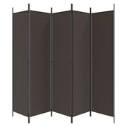 vidaXL 6-Panel Room Divider Brown 300x200 cm Fabric vidaXL 6-Panel Room Divider Brown 300x200 cm Fabric