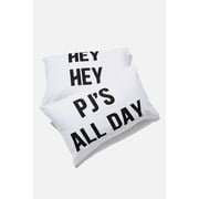 TYPO Novelty Pillow Cases Set Of 2 Pjs All Day TYPO Novelty Pillow Cases Set Of 2 Pjs All Day