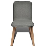 vidaXL Oak Indoor Fabric Dining Chair Set 4 pcs Dark Grey vidaXL Oak Indoor Fabric Dining Chair Set 4 pcs Dark Grey