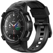 Spigen Rugged Armor Pro Designed For Samsung Galaxy Watch 4 Classic 46mm Case With Band - Black