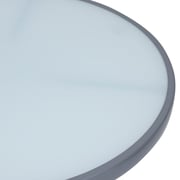 vidaXL Garden Table Light Grey 60 cm Steel and Glass vidaXL Garden Table Light Grey 60 cm Steel and Glass