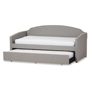Arched Back Sofa Twin Daybed with roll-out Trundle Guest Bed Daybed with trundle Beige Arched Back Sofa Twin Daybed with roll-out Trundle Guest Bed Daybed with trundle Beige