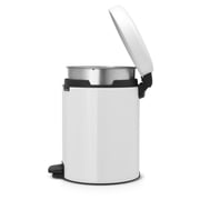 Brabantia Pedal Bin NewIcon 5Litre With Metal Inner Bucket White