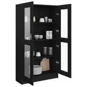 Vidaxl Vitrine Cabinet Black 82.5x30.5x150 Cm Engineered Wood Vidaxl Vitrine Cabinet Black 82.5x30.5x150 Cm Engineered Wood