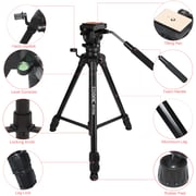 Coopic Cp-vt05 Professional Video Tripod Max Height 167cm Platinum Aluminum Light Weight With Quick Release Plate Fluid Video Pan Head, For Dslr & Video Cameras Max Load Upto 10kg (black) Coopic Cp-vt05 Professional Video Tripod Max Height 167cm Platinum Aluminum Light Weight With Quick Release Plate Fluid Video Pan Head, For Dslr & Video Cameras Max Load Upto 10kg (black)