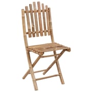 vidaXL Folding Garden Chairs 2 pcs with Cushions Bamboo vidaXL Folding Garden Chairs 2 pcs with Cushions Bamboo