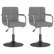 Buy Vidaxl Swivel Dining Chairs 2 Pcs Light Grey Velvet Online in UAE