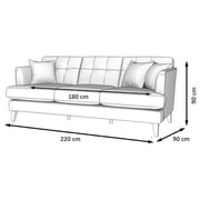 Galaxy Design Ellison Series 3 Seater Sofa Light Purple Galaxy Design Ellison Series 3 Seater Sofa Light Purple