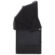 Vidaxl Outdoor Sofa Bed With Canopy Poly Rattan Black Vidaxl Outdoor Sofa Bed With Canopy Poly Rattan Black