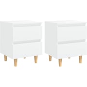 Vidaxl Bed Cabinets With Solid Pinewood Legs 2 Pcs White 40x35x50 Cm Vidaxl Bed Cabinets With Solid Pinewood Legs 2 Pcs White 40x35x50 Cm