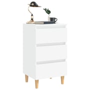 Vidaxl Bed Cabinets With Solid Wood Legs 2 Pcs White 40x35x69 Cm Vidaxl Bed Cabinets With Solid Wood Legs 2 Pcs White 40x35x69 Cm