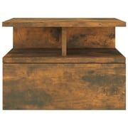 vidaXL Floating Nightstand 2 pcs Smoked Oak 40x31x27 cm Engineered Wood vidaXL Floating Nightstand 2 pcs Smoked Oak 40x31x27 cm Engineered Wood