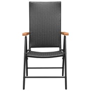Vidaxl Garden Chairs 4 Pcs Poly Rattan Black Vidaxl Garden Chairs 4 Pcs Poly Rattan Black