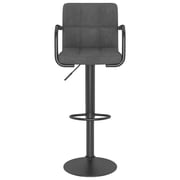 Vidaxl Bar Stools 2 Pcs Dark Grey Velvet Vidaxl Bar Stools 2 Pcs Dark Grey Velvet