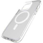 Tech21 Evo Crystal designed for iPhone 14 Pro Max case cover compatible with MagSafe with 16 feet drop protection - White