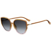 Dior Cat Eye Grey/Orange Sunglass For Women 716736264424 Dior Cat Eye Grey/Orange Sunglass For Women 716736264424