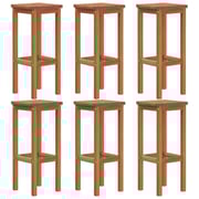 vidaXL Bar Stools 6 pcs Solid Wood Acacia vidaXL Bar Stools 6 pcs Solid Wood Acacia