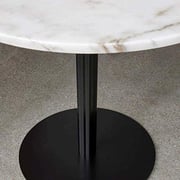 Lamac Crafts - White Round Marble Dining Table With Metal Legs (100cm Round) Lamac Crafts - White Round Marble Dining Table With Metal Legs (100cm Round)