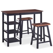 Vidaxl Bar Set 3 Pieces Mdf Black Vidaxl Bar Set 3 Pieces Mdf Black