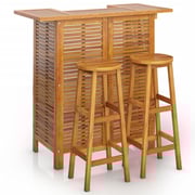 vidaXL 3 Piece Garden Bar Set Solid Wood Acacia vidaXL 3 Piece Garden Bar Set Solid Wood Acacia