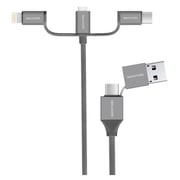 Promate TRIO2 6In1 Charger Cable1.2m Grey Promate TRIO2 6In1 Charger Cable1.2m Grey