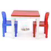 Tot Tutors 2-in-1 Plastic Lego Compatible Activity Table With 2 Chairs