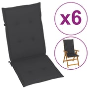 vidaXL Garden Chair Cushions 6 pcs Anthracite 120x50x3 cm vidaXL Garden Chair Cushions 6 pcs Anthracite 120x50x3 cm