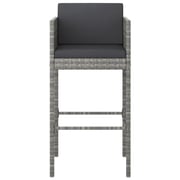 Vidaxl Bar Stools 4 Pcs With Cushions Grey Poly Rattan Vidaxl Bar Stools 4 Pcs With Cushions Grey Poly Rattan