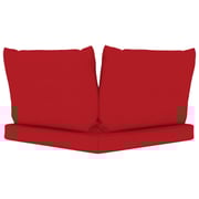 vidaXL Pallet Sofa Cushions 3 pcs Red Fabric vidaXL Pallet Sofa Cushions 3 pcs Red Fabric