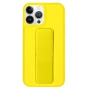 Margoun case for iPhone 14 Pro Max with Hand Grip Foldable Magnetic Kickstand Wrist Strap Finger Grip Cover 6.7 inch Yellow
