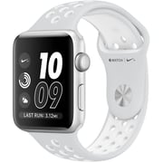 apple watch nike  silver aluminium case with summit white nike sport loop