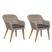 Vidaxl Outdoor Chairs With Cushions 2 Pcs Poly Rattan Brown Vidaxl Outdoor Chairs With Cushions 2 Pcs Poly Rattan Brown