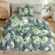 Deals For Less Luna Home - Without Filler 6 Pieces King Size, Leaves Design Pine Green Color, Bedding Set Deals For Less Luna Home - Without Filler 6 Pieces King Size, Leaves Design Pine Green Color, Bedding Set