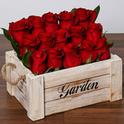 Idyllic Arrangement Of Red Roses in a Box