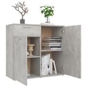 Vidaxl Sideboard Concrete Grey 80x36x75 Cm Chipboard Vidaxl Sideboard Concrete Grey 80x36x75 Cm Chipboard