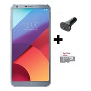LG G6 4G Dual Sim Smartphone 32GB Platinum+Type C Car Charger+64GB Memory Card LG G6 4G Dual Sim Smartphone 32GB Platinum+Type C Car Charger+64GB Memory Card