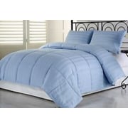 Comfy Luxury Hotel Cotton Satin Stripe 6pcs Comforter Set- Sky Blue