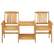 vidaXL Garden Chairs with Tea Table and Cushions Solid Acacia Wood vidaXL Garden Chairs with Tea Table and Cushions Solid Acacia Wood