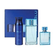 Ajmal Blu Gift Set For Men (BLU 90ml Cologne + BLU 200ml Deodorant + BLU Spray 90ml EDP) Ajmal Blu Gift Set For Men (BLU 90ml Cologne + BLU 200ml Deodorant + BLU Spray 90ml EDP)