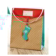 Tom Smith Krafty Christmas Gift Bag Medium Tom Smith Krafty Christmas Gift Bag Medium