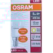 Osram Led Value Classic P40 Light Bulb E14, 470 Lumen Warm White 2700k (pack Of 6) Osram Led Value Classic P40 Light Bulb E14, 470 Lumen Warm White 2700k (pack Of 6)