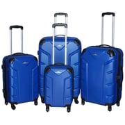 Highflyer Flash Series Trolley Luggage Bag Blue 4pc Set THFLASH4PC