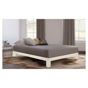 Motif Design Aura White Platform Queen Bed without Mattress White