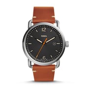 Fossil FS5328 The Commuter Three-Hand Date Light Brown Leather Watch
