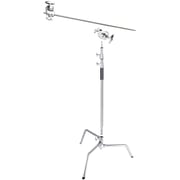 Coopic C Stand Stainless Steel 336cm/10.8ft Max. Height Studio Photo Video 4 Feet Holding Arm Grip With Turtle Base For Light Reflector (2pack Cstand)